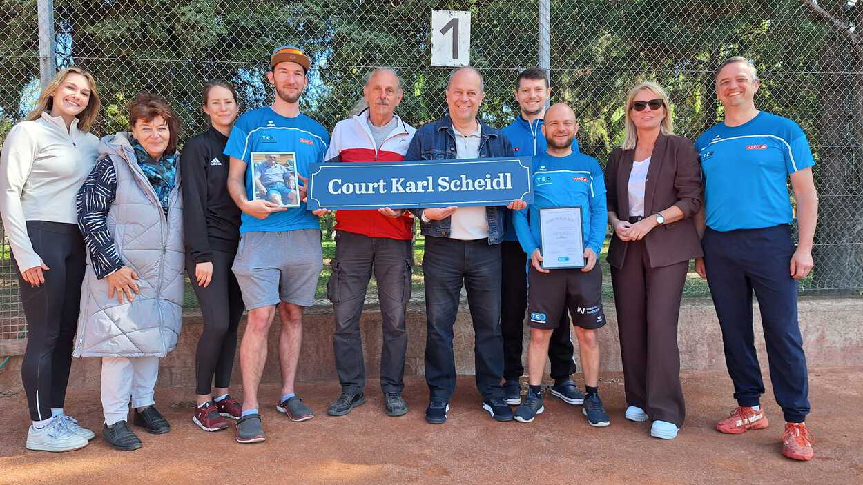 Saisoneröffnung und Court-Widmung Karl Scheidl